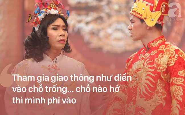Vấn nạn ùn tắc giao thông được "Cô Đẩu" Công Lý ví von một cách hài hước. Ảnh: Afamily.