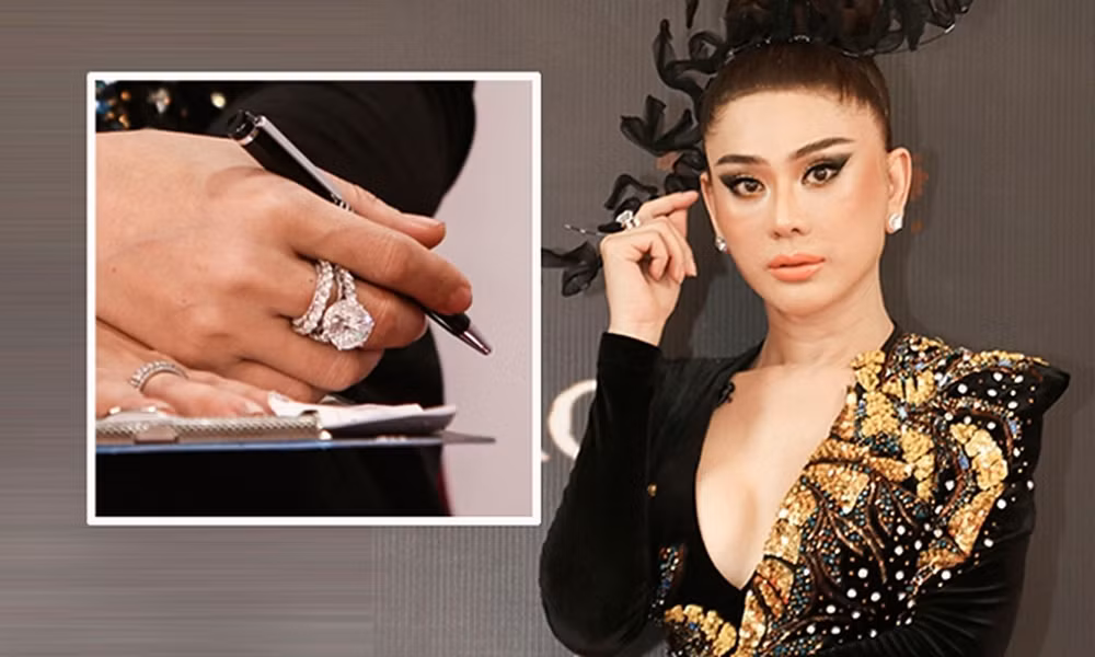 Trong chương trình Gương mặt mới 2020, Lâm Khánh Chi từng khoe chiếc nhẫn kim cương cỡ lớn có giá tới 50 tỷ đồng. Ảnh: Pháp luật &amp; bạn đọc