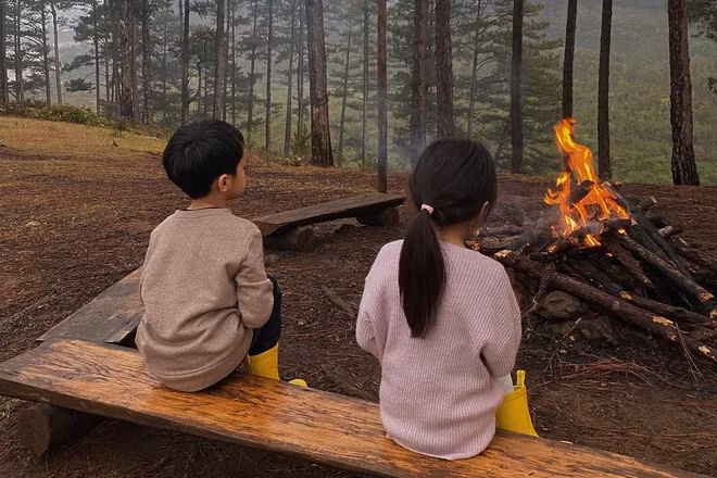 Sinh ra trong hào môn, các con Hà Tăng được bố mẹ cho đi du lịch nhiều nơi trên thế giới. Ảnh: FBNV