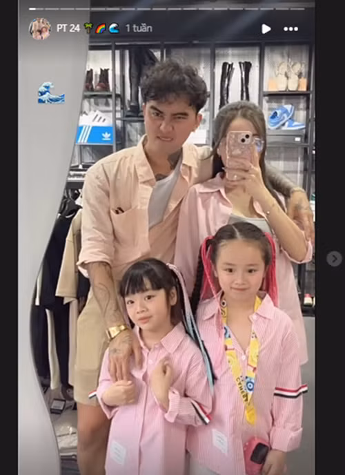 Hình ảnh 4 người Đạt G, Bảo Ngọc, Cún và Gà ấm áp như một gia đình thực sự.