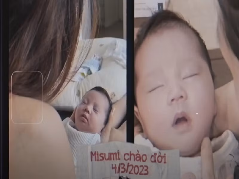 Những hình ảnh của con gái Bảo Anh được giấu kín cho đến tháng 4/2024. Ảnh: Youtube Bảo Anh.
