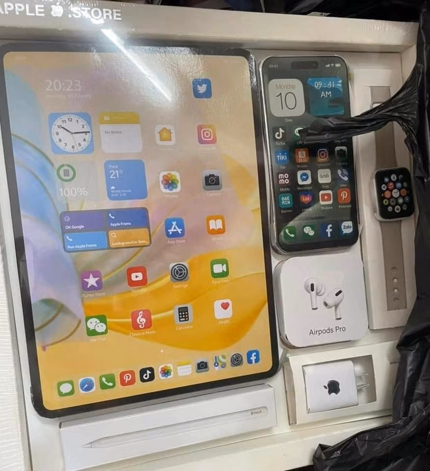 Máy tính bảng, điện thoại, thậm chí cả airpods...
