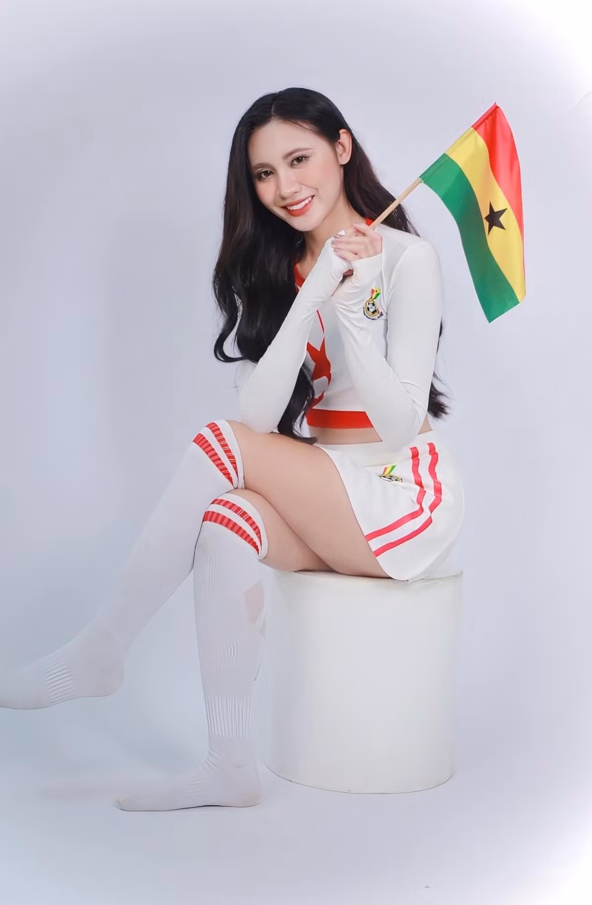 Cô nàng đại diện cho đội tuyển Ghana. (Ảnh: FBNV)
