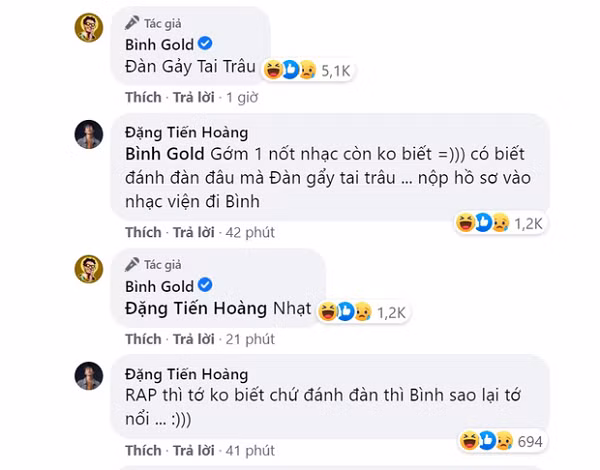 ViruSs cũng không chịu ngồi yên mà lập tức có lời đáp trả. Anh chàng streamer kiêm nhạc sĩ đang có trong tay kha khá các bài hit trong năm qua đã nhanh chóng để lại bình luận bên dưới bài đăng của Bình Gold.