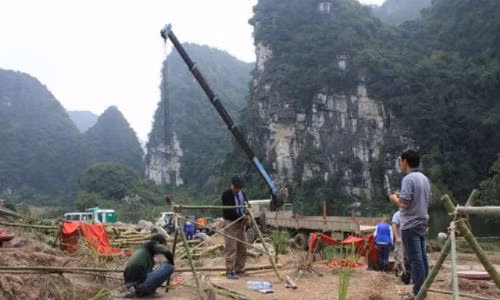 Doan lam phim Kong Skull Island do bo den Ninh Binh