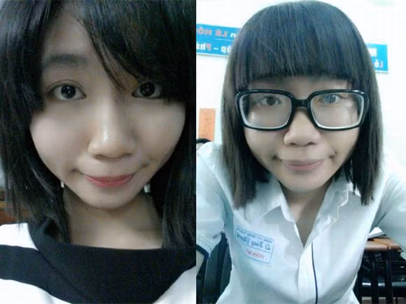 Nhan sắc thời còn đi học của Khương Hoàn Mỹ.