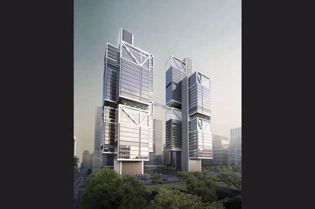 Theo như những nhà thiết kế, đây không phải là một "khu văn phòng thông thường", mà là một tổ hợp xã hội trên cao tiên tiến. Sàn nhà được giữ bởi một hệ thống trục treo bằng thép, tạo ra những không gian thoáng đãng và không có cột chống như những tòa nhà khác.