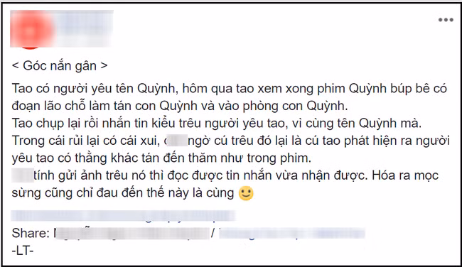 Thanh nien than tho vi phat hien nguoi yeu lua doi