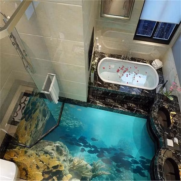 Không còn là những căn phòng tắm đơn giản với nền gạch bông vuông vức, họa tiết viên nào cũng giống viên nào, mà giờ đây, những kiểu sàn nhà tắm 3D sống động như thật đang được rất nhiều người ưa chuộng.