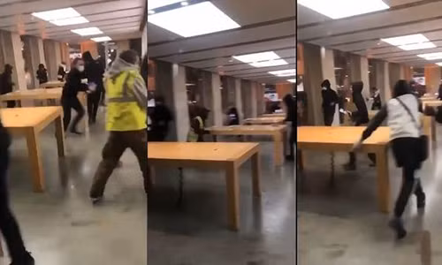 Cửa hàng Apple Store bị cướp sạch trong vụ biểu tình tại Pháp Cua hang Apple Store bi cuop sach trong vu bieu tinh tai Phap
