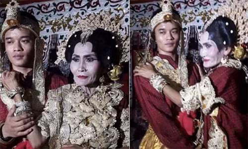 Chàng trai 20 tuổi kết hôn với bà lão ‘mặt rắn’ 65 tuổi Chang trai 20 tuoi ket hon voi ba lao ‘mat ran’ 65 tuoi