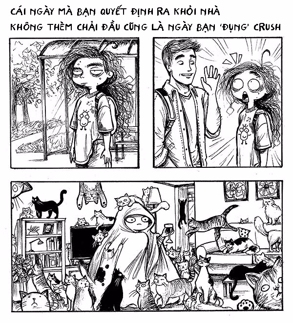 Lên đồ lồng lộn thì ra đường chẳng gặp ai, mà hễ trông "nát" là lại gặp trúng người ấy mới đau.