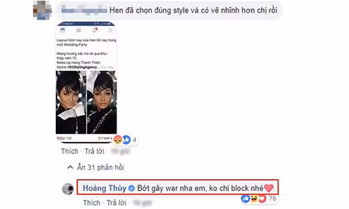 Hoàng Thuỳ đáp trả khi bị chê thua kém H’Hen Niê.