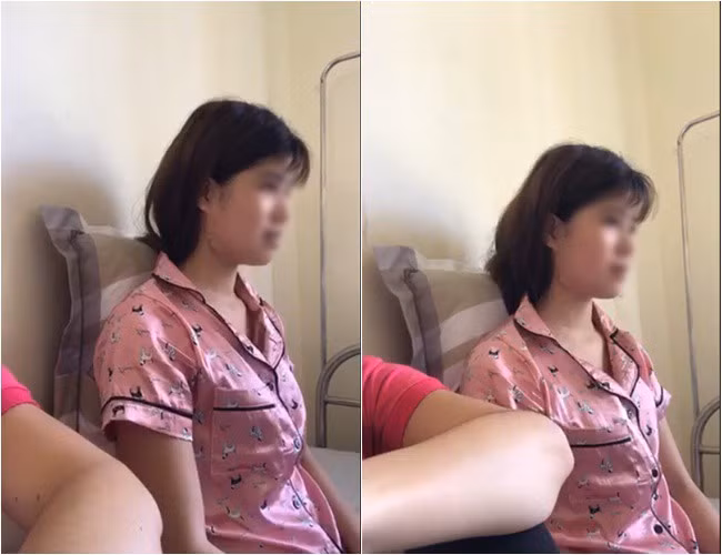 Chị K. đang nằm điều trị tại bệnh viện.