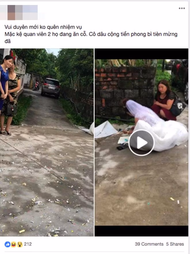 Co dau “thuc dung nhat vinh Bac Bo” dem tien mung giua dam cuoi