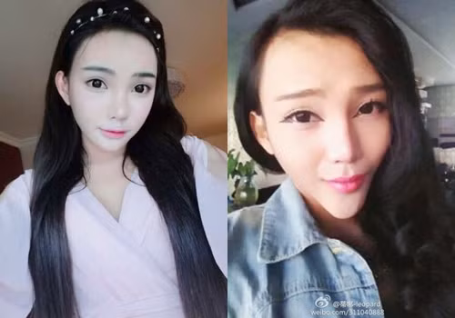 Dina Leopard, một người mẫu TQ đã khiến dân mạng phát sốt sau khi tung những bức hình của mình lên internet. Dina Leopard phẫu thuật thẩm mỹ để biến khuôn mặt mình trông giống người ngoài hành tinh với chiếc cằm nhọn hoắt và đôi mắt to đùng. Ảnh: phunutoday