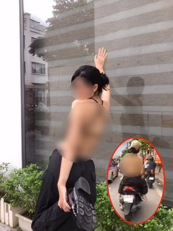 Cách đây không lâu, cô gái có tên D.L mặc áo hở lưng bị quay lén trên đường Xã Đàn và phát tán trên mạng xã hội đã gây xôn xao dư luận. Ảnh: Chụp màn hình