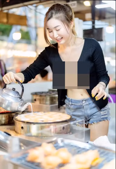 Được biết TikToker Qanan Kanokyada nhiều lần khiến người nhìn "nóng mắt" với màn ăn mặc táo bạo của mình ở nhiều nơi.