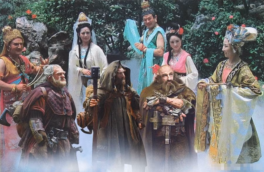 Những nhân vật chủ chốt, cao cao tại thượng của hai bộ phim đang đàm đạo.