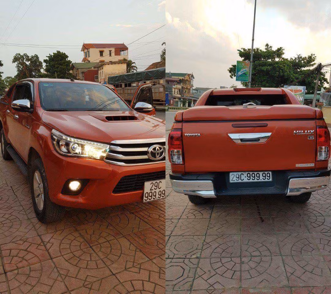 Trước đó, hình ảnh và thông tin chiếc xe bán tải Toyota Hilux mang đeo biển số ngũ quý 9 tại Hà Nội đã được đăng tải lên MXH thu hút được nhiều sự chú ý của CĐM. Ảnh: HLX.
