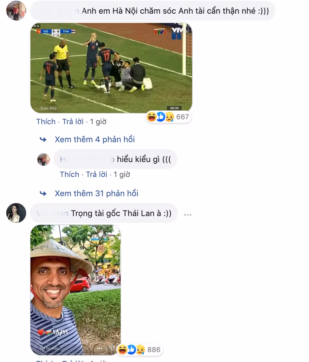 Phu nhan ban thang cua DT Viet Nam vao luoi Thai Lan, trong tai Oman bi nem da du doi-Hinh-3