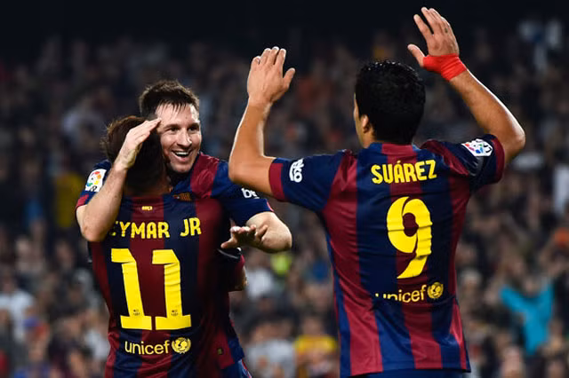Barcelona cũng sở hữu một bộ ba Nam Mỹ khá nguy hiểm là Messi, Neymar và Luis Suarez. Mặc dù mới chỉ đá với nhau được nửa mùa giải tại La Liga nhưng họ đều lập công cho đội bóng này.