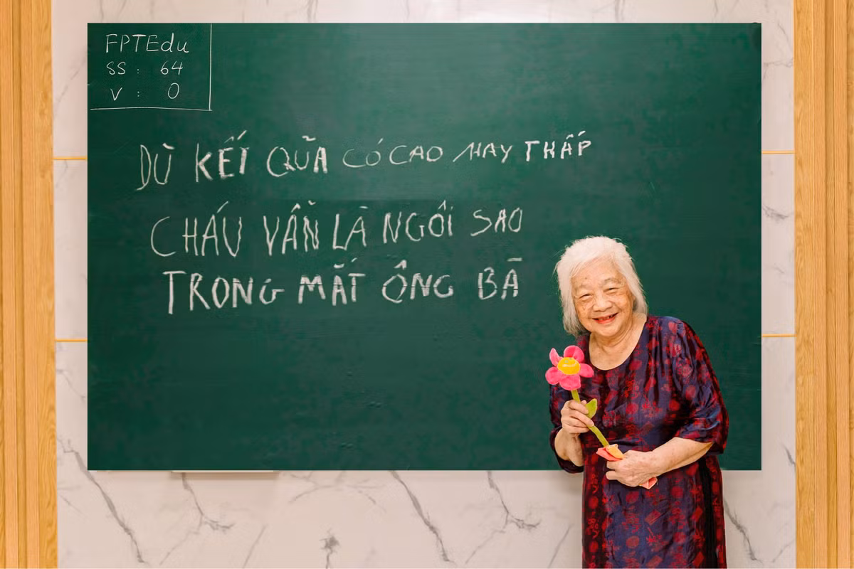 "Dù kết quả có cao hay thấp cháu vẫn là ngôi sao trong mắt ông bà"...