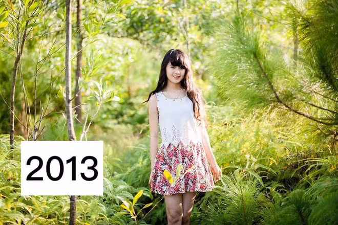 Phong cách ăn mặc của Thùy Dương thay đổi thấy rõ qua từng năm.