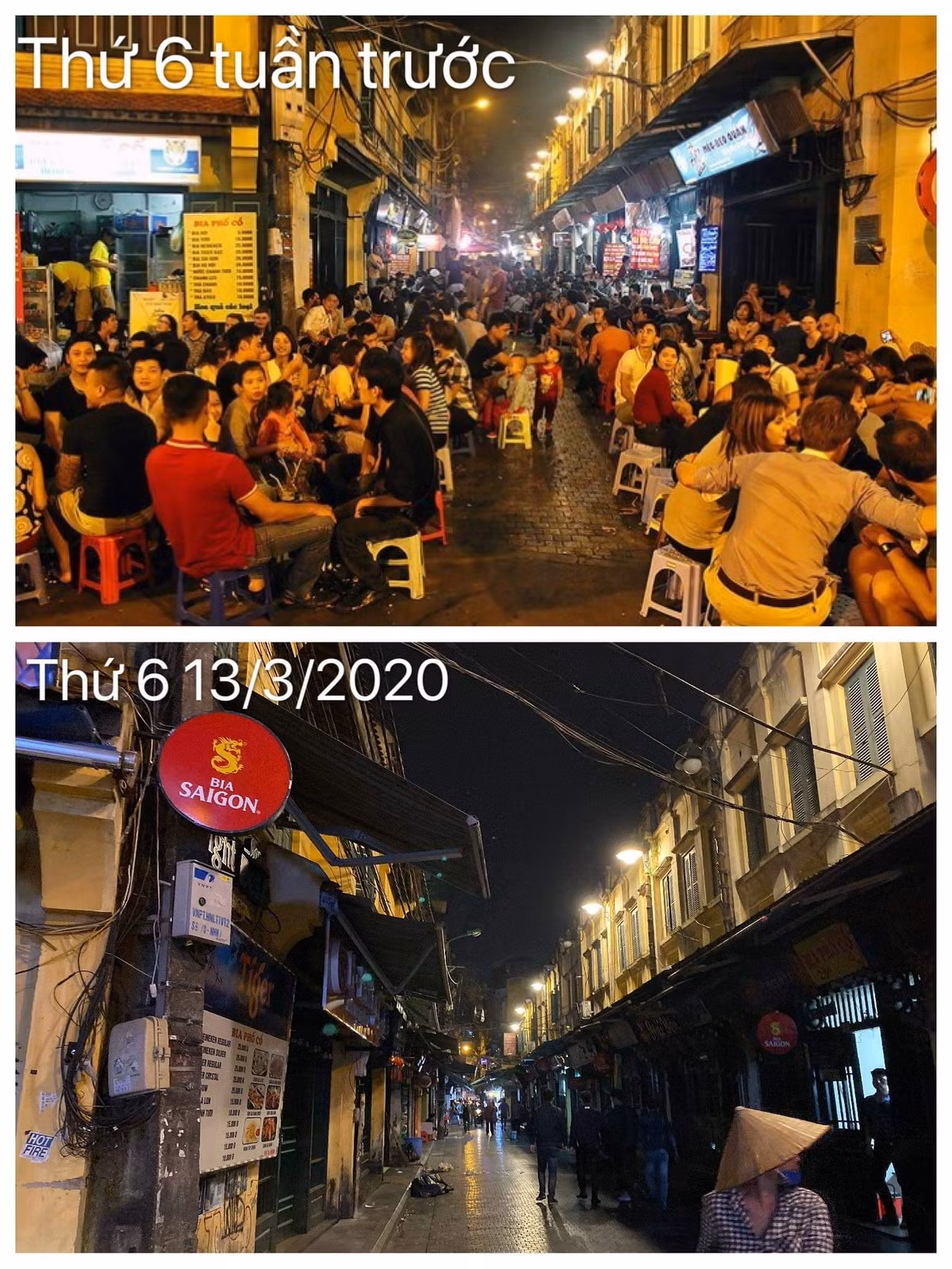 Vẻ khác biệt hoàn toàn của khu phố Tây ở Hà Nội những ngày trước và sau khi dịch Covid-19 bùng phát khiến cộng đồng mạng không khỏi tiếc nuối, mong dịch sớm đi qua, trả lại cuộc sống bình thường.