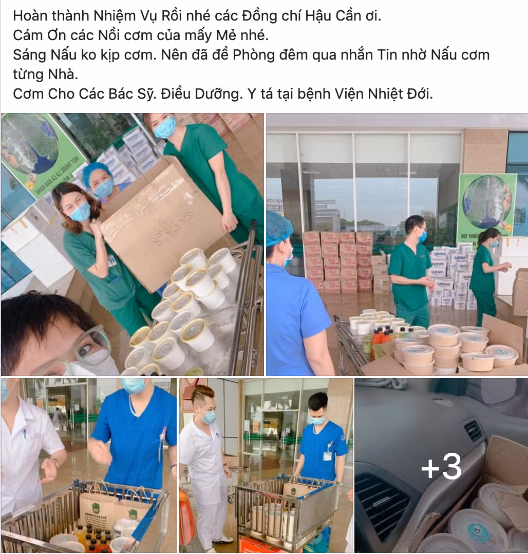 Bản thân không dư giả gì, có 3 con nhỏ và bố đang điều trị ung thư nhưng chị Thủy vẫn quyết góp một phần sức lực nhỏ bé cho cuộc chiến chống lại đại dịch Covid-19. Chị hy vọng món quà nhỏ của mình sẽ giúp các bác sĩ được tiếp thêm sức mạnh về cả tinh thần lẫn sức khỏe để chiến đấu với dịch.