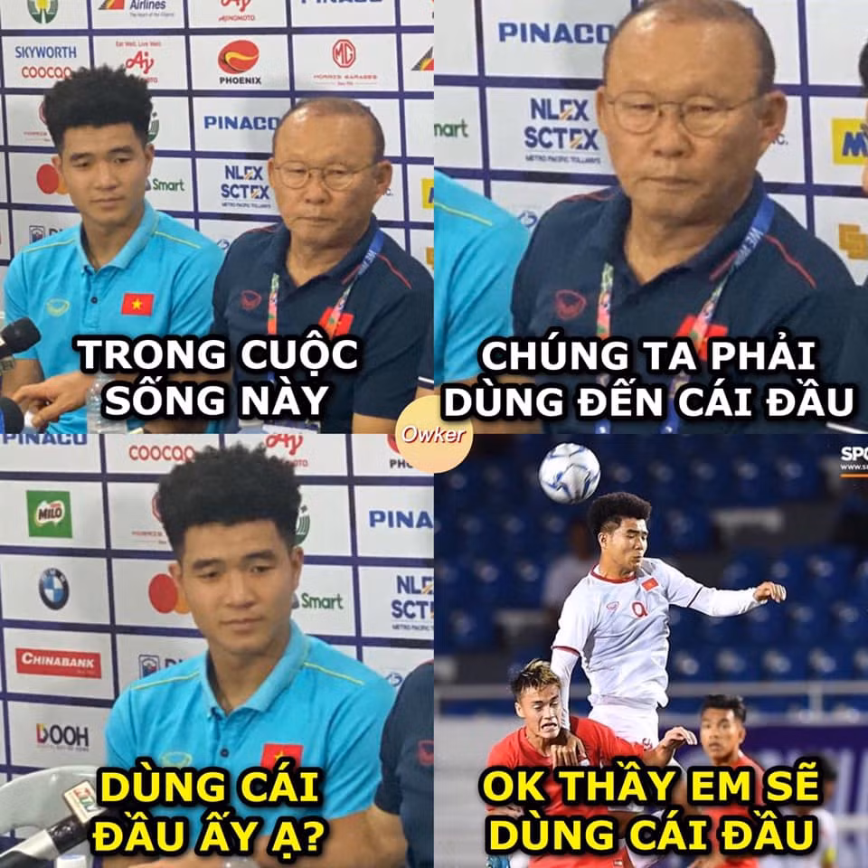 Đức Chinh với pha đánh đầu đẳng cấp đã giúp tuyển U22 Việt Nam chiến thắng chính là minh chứng rõ ràng nhất cho việc trong bóng đá, việc sử dụng cái đầu là rất quan trọng. Ai dám nói các cầu thủ chỉ biết chạy và tranh nhau trái bóng tròn?