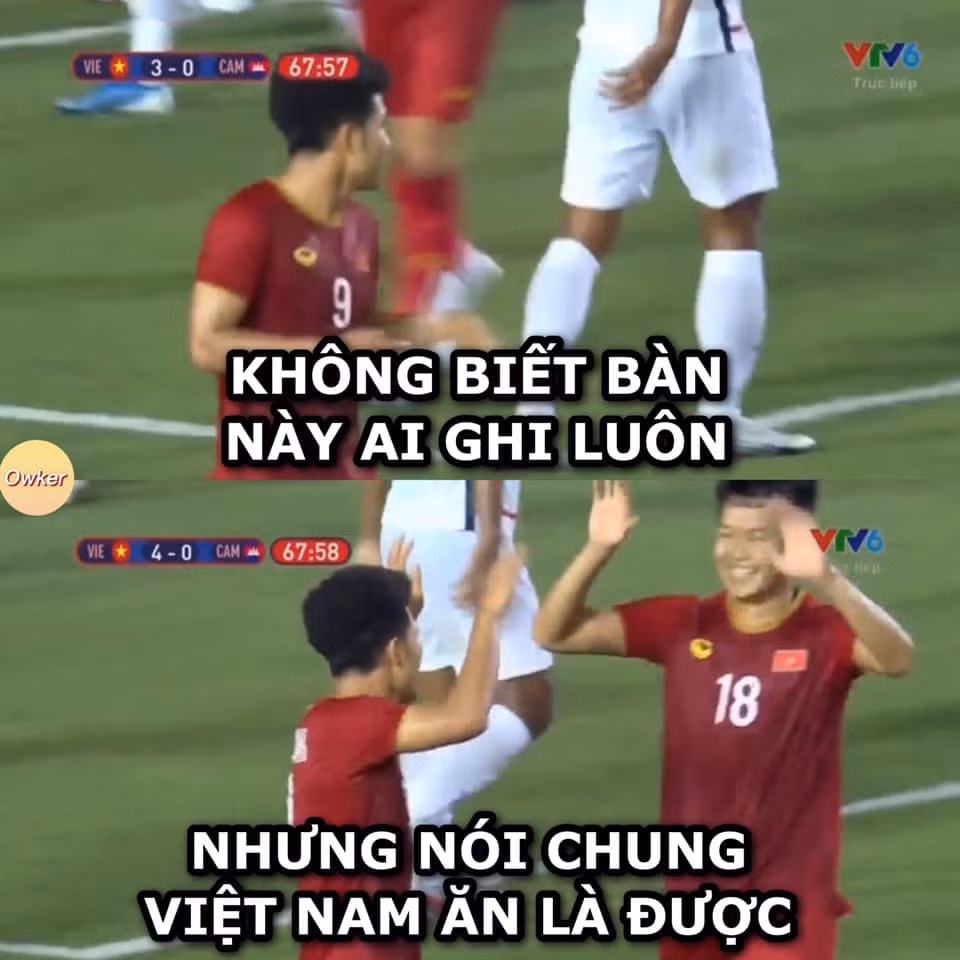 Trong pha quay chậm bàn thắng thứ 4, nhiều người cho rằng Hà Đức Chinh chưa hề chạm chân vào bóng. U22 Việt Nam nâng tỉ số lên 4-0 với pha lập công của ai thì không biết.