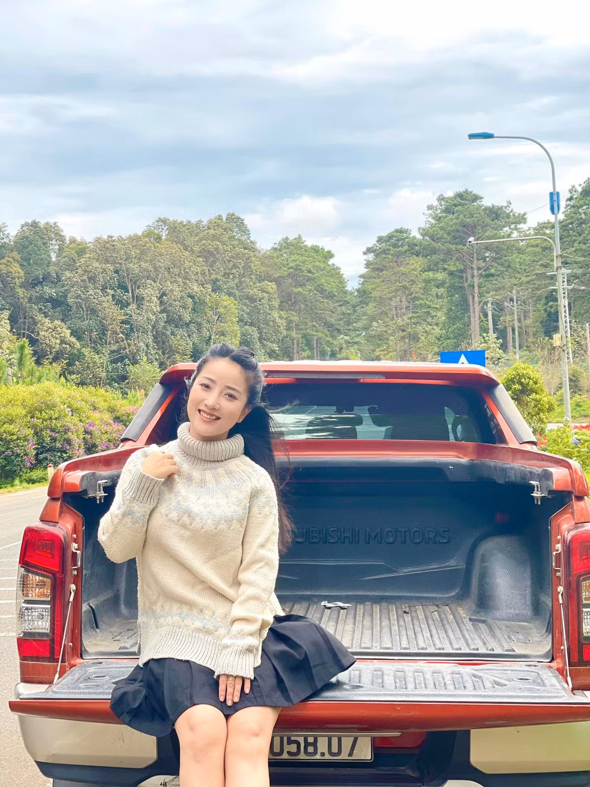 Hình ảnh đời thường của nữ quân nhân.