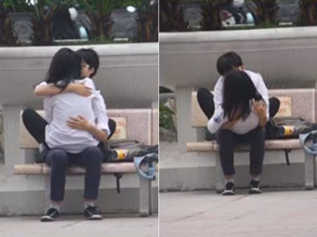 Nhiều bạn trẻ đang đi học có những "động tác" khiến người lớn phải đỏ mặt, nhiều bình luận cho rằng đây chẳng khác gì đang xem cảnh nóng trong những bộ phim 18+.