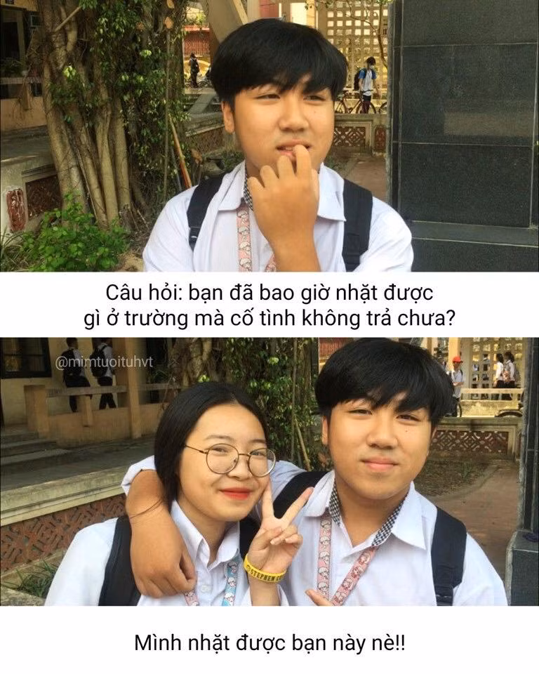 Với nhiều bạn học sinh, việc "nhặt" được người yêu ở tuổi học trò là điều khá dễ thương.