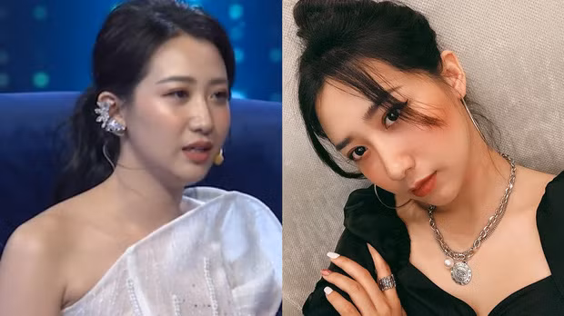 Lên sóng truyền hình, hot girl này kém sắc hơn hẳn trong các hình ảnh mạng, có lẽ góc máy quay cũng làm bà chủ Hà thành lộ khuôn mặt kém chút thon gọn.