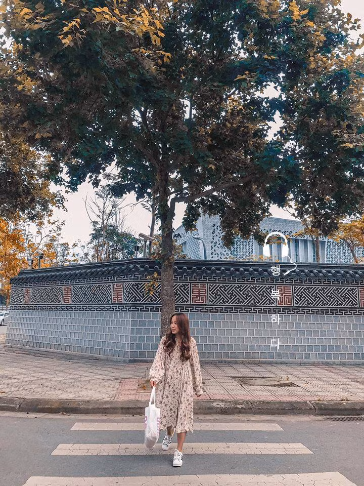 Vậy là chẳng cần phải lặn lội sang tận Hàn Quốc, lo ngại dịch bệnh, giới trẻ Hà Thành đã có địa điểm chụp hình ngay trong lòng thành phố.