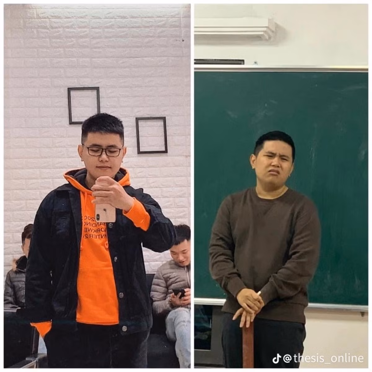 Có vẻ như thầy giáo này đã phải đi dạy 1 lớp có những học sinh khá nghịch ngợm, vậy nên gương mặt thầy mới bất lực thế kia.