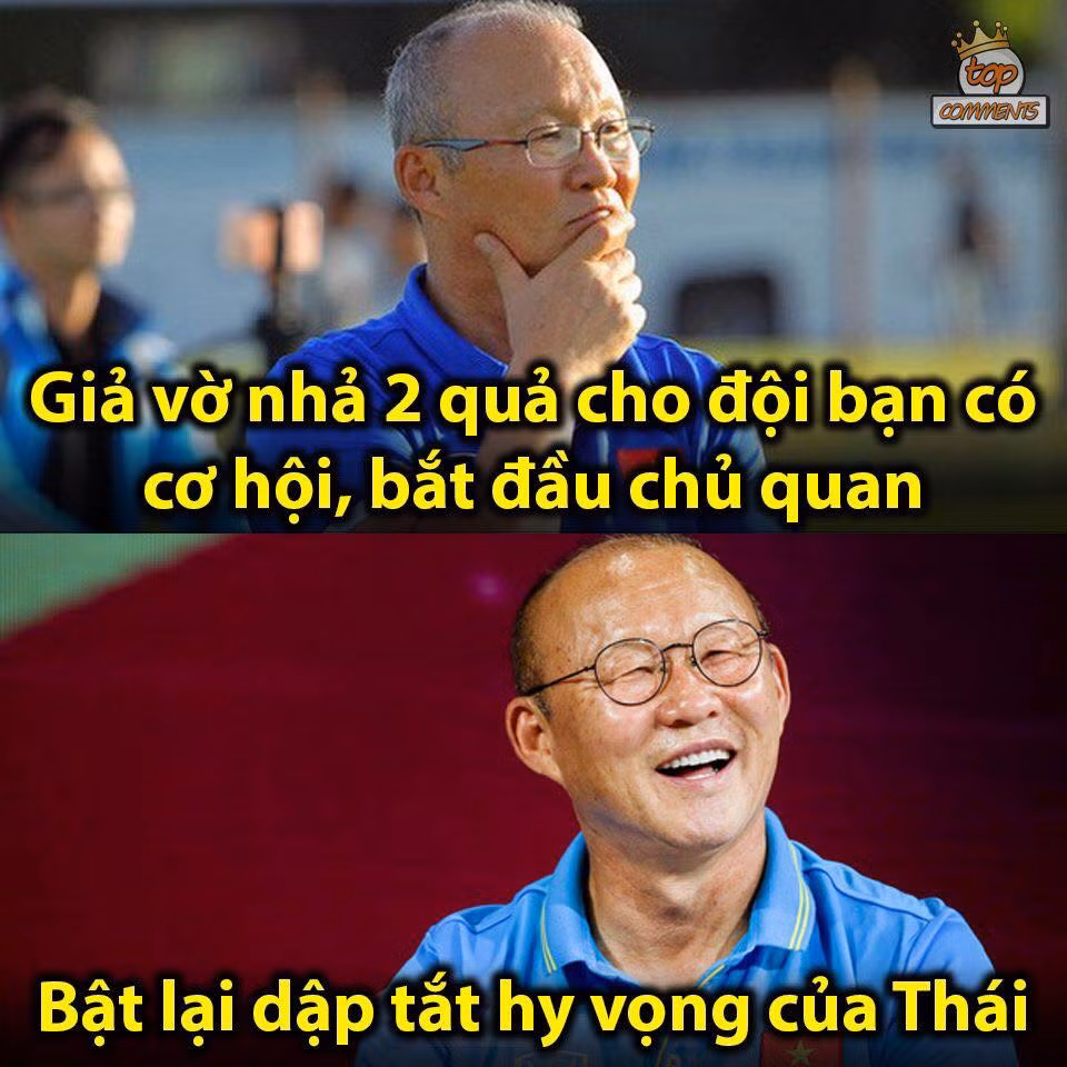 Biết đâu, việc thủ thành Văn Toàn để lọt lưới 2 quả khi trận đấu mới ở phút thứ 11 là chiêu bài chiến thuật của HLV Park Hang-seo để đánh vào tâm lý Thái Lan thì sao? Thua như vậy lẩu Thái mới thêm cay.