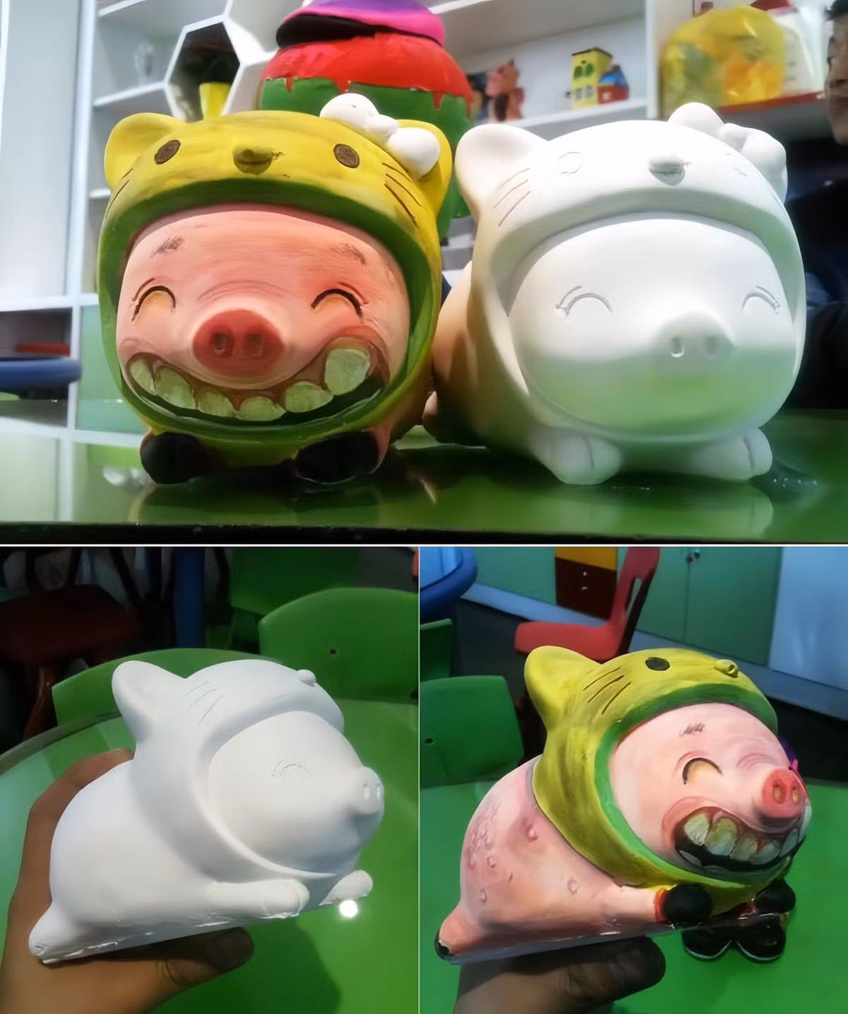 Chú heo này có nụ cười khá...đặc biệt.