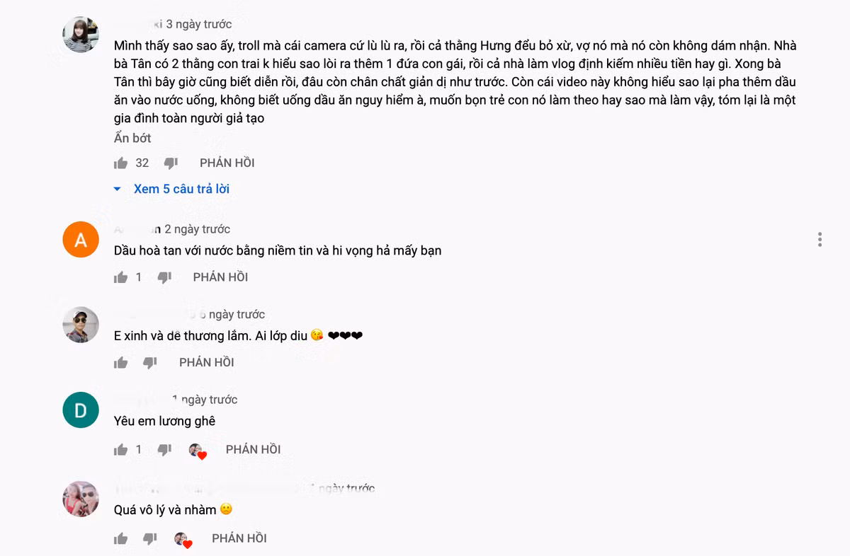 Trước kia, bà Tân chỉ nhắc đến có 2 cậu con trai là Hưng và Hậu, sự xuất hiện bất ngờ của Thanh Lương cũng khiến nhiều người tò mò. Có người còn cho rằng cô chính là...vợ của Hưng chứ không phải em gái.