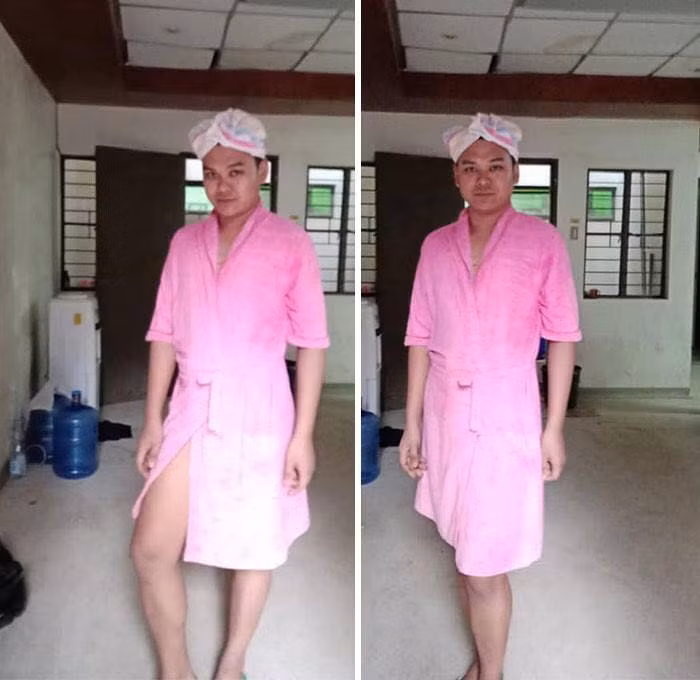 Bộ đồ ngủ màu hồng nổi bật cũng được gửi tới thêm phần đa dạng cho bộ sưu tập "trang phục từ thiện Philippine xuân hè 2020".