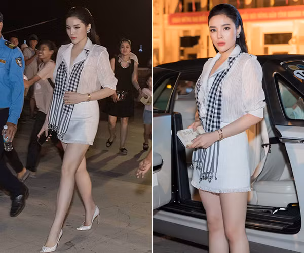 Kỳ Duyên dù không cần đứng yên tạo dáng vẫn toát lên thần thái kiêu sa khi bị fan chụp lén bằng điện thoại.