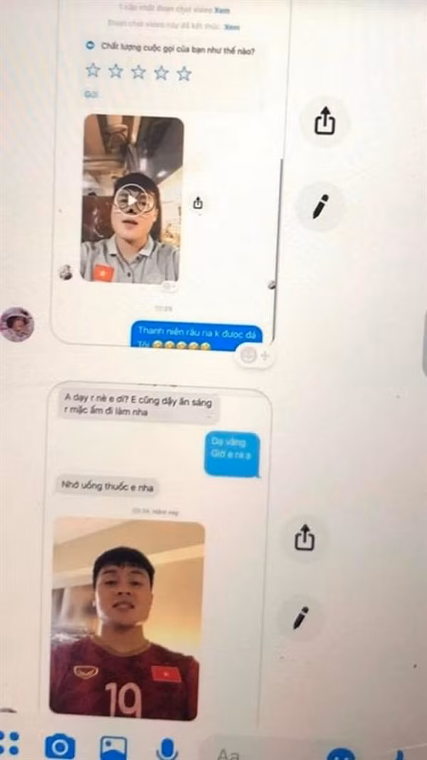Nội dung tin nhắn mà Quang Hải gửi cho Huyền My cũng không hề giống bạn bè bình thường. Cầu thủ của CLB Hà Nội có những lời quan tâm đặc biệt cho hot girl Nghệ An.