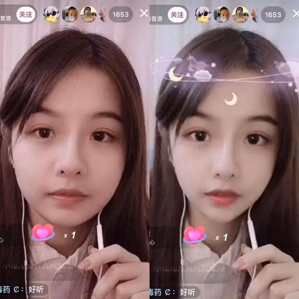 Một hotgirl mạng khác vô tình tắt nhầm tính năng làm đẹp của ứng dụng livestream khiến nhan sắc thật bị công khai. Tuy nhiên, cô gái này không bị chỉ trích quá nặng nề vì hình ảnh không có nhiều khác biệt.