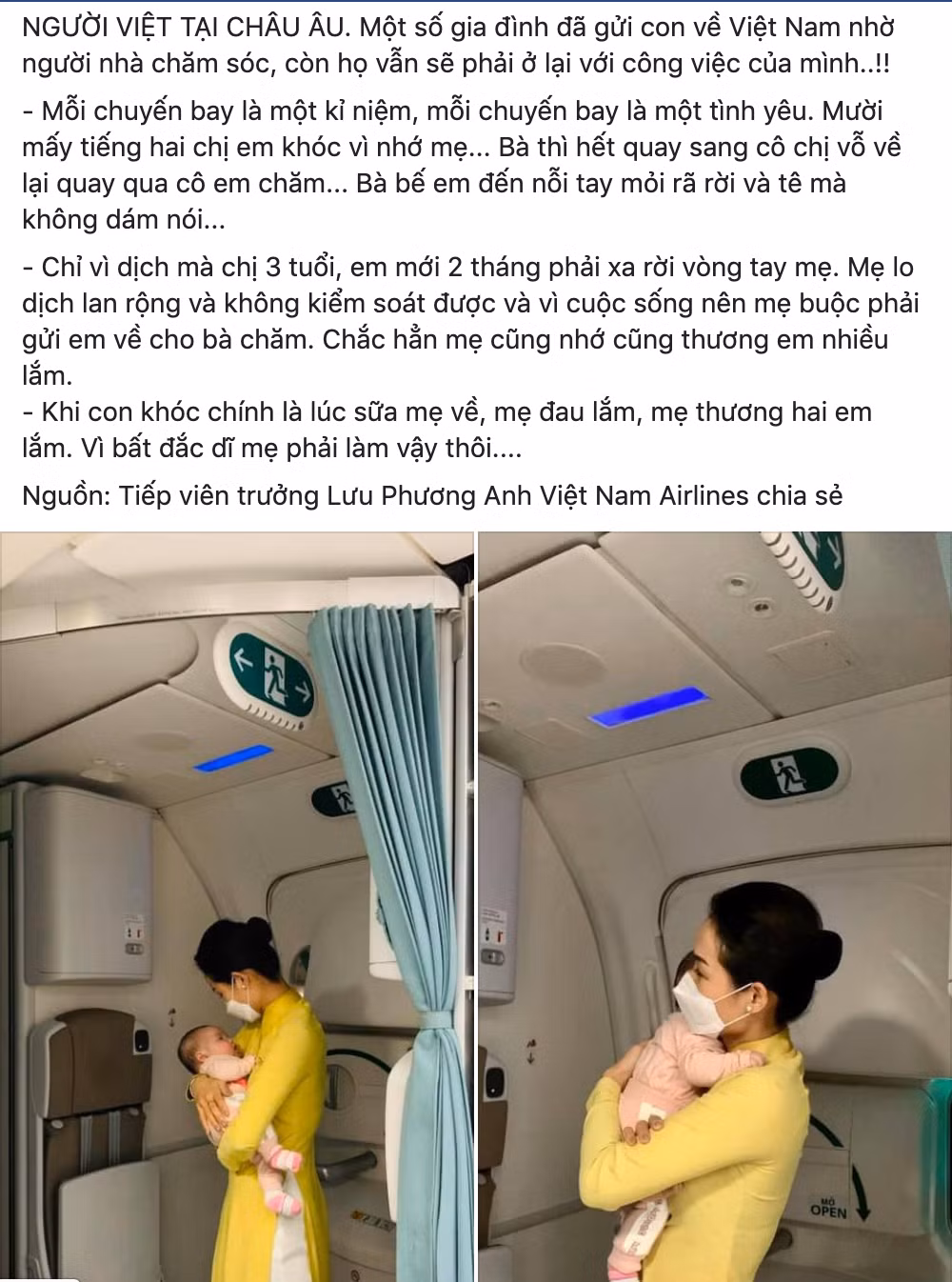Roi nuoc mat doc tam su nu TVHK don em be 2 thang tuoi ve Viet Nam phong Covid-19