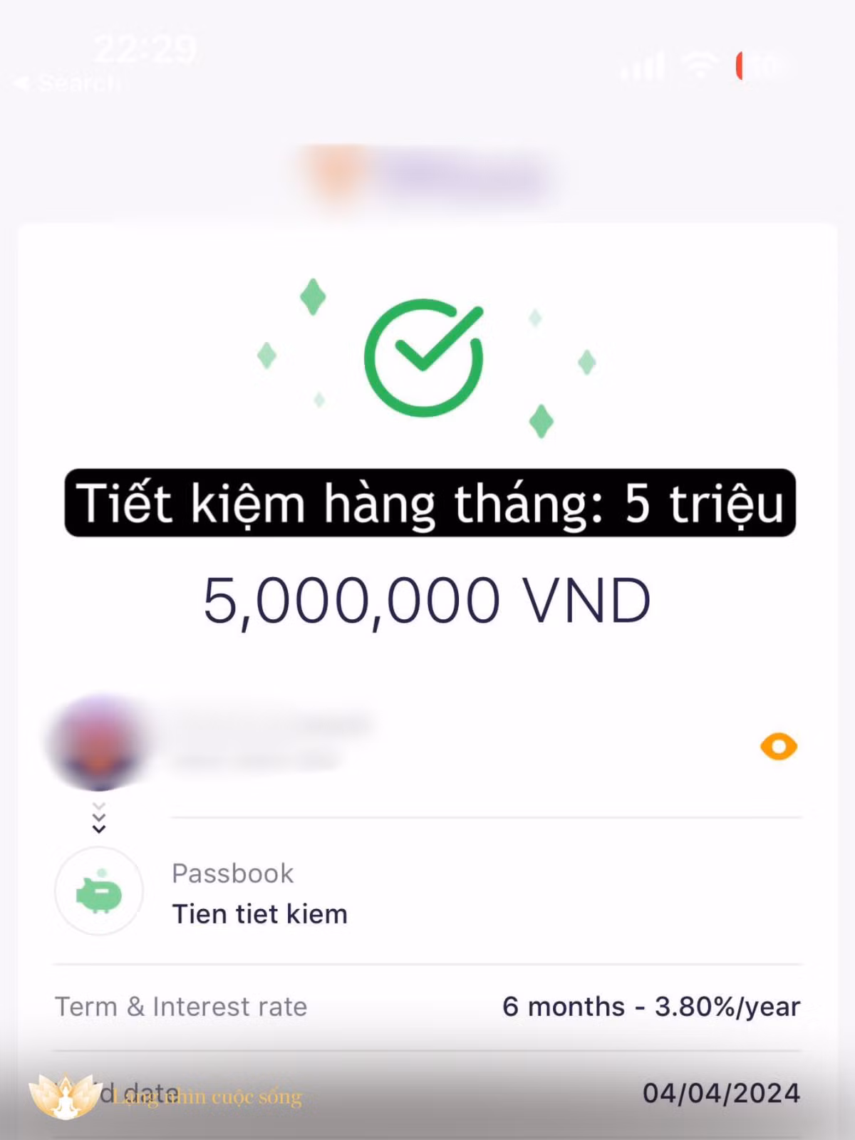 Vậy thì hàng tháng để ra tiết kiệm được đúng 5 triệu.