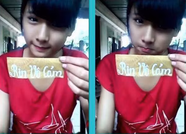 Ký ức tuổi thơ cực kỳ dữ dội lại ùa về với phong cách chụp hình fan sign. Cách chụp hình này cực đơn giản, chỉ cần viết tên một người ra giấy rồi giơ lên chụp là xong.