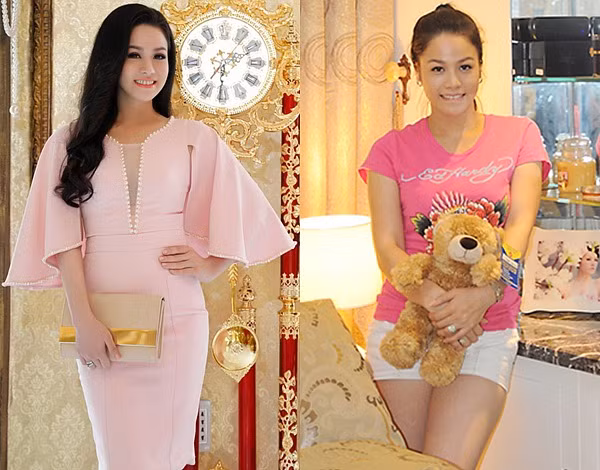 Mặc dù nhan sắc khi lên đồ và khi ở nhà không có quá nhiều khác biệt nhưng có thể nhận thấy rõ, việc ăn mặc xuề xoà khiến Nhật Kim Anh trông hơi mũm mĩm và lộ rõ làn da bánh mật.