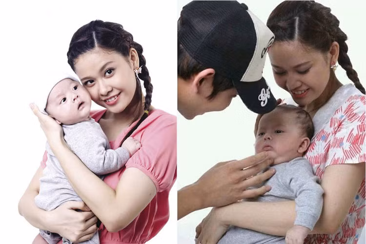 Sau khi sinh Cát An, Quỳnh Anh tạm gác mọi công việc để vun vén cho tổ ấm nhỏ của mình.